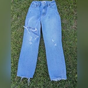 Light Blue Distressed Women's Jeans